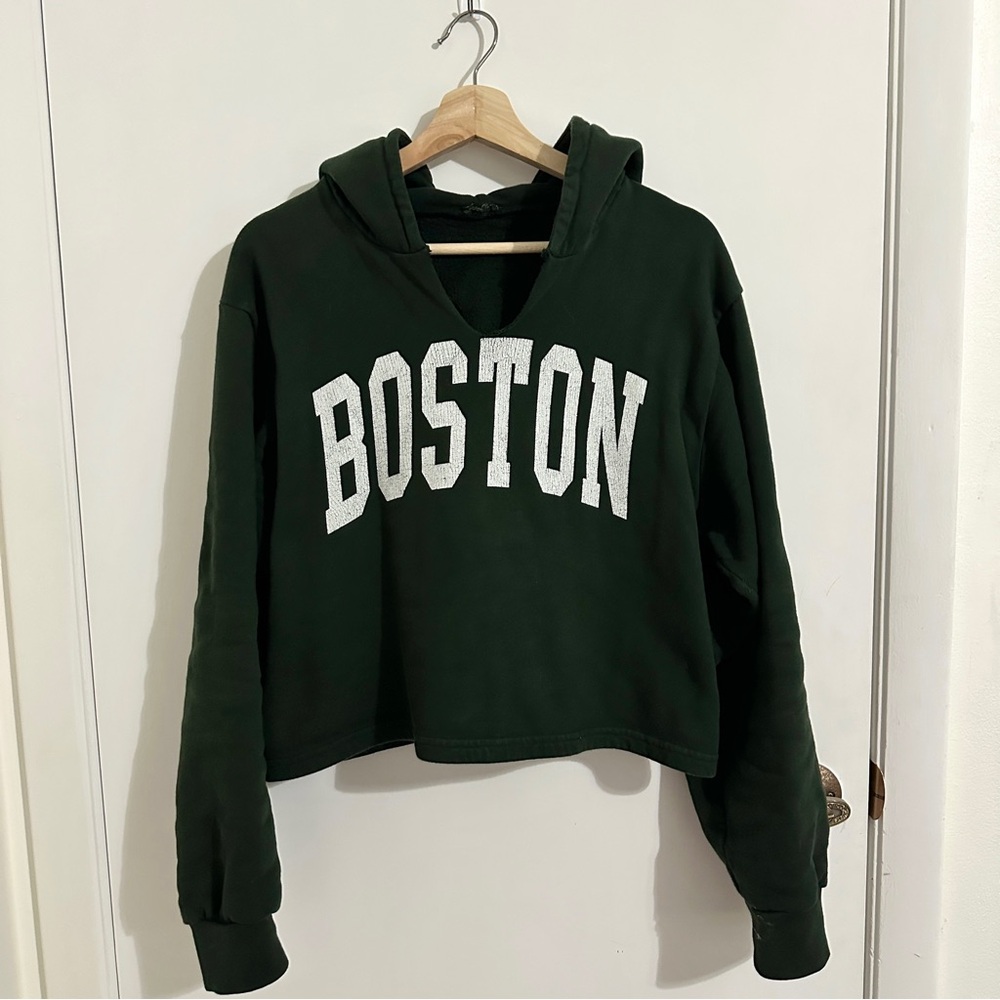 Brandy Melville cropped Boston hoodie one size